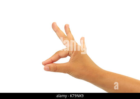 hands to grab objects, isolated on white Stock Photo