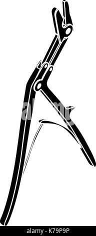 Surgical pincers icon, simple style Stock Vector