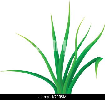 Small bunch grass icon, realistic style Stock Vector