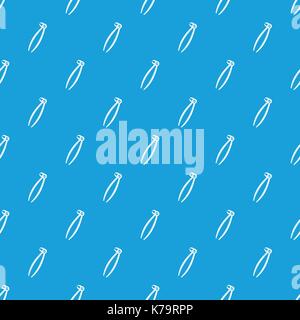 Tooth dentist forceps pattern seamless blue Stock Vector