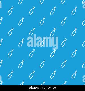 Tooth extraction instrument pattern seamless blue Stock Vector