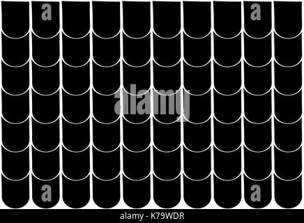 roof tiles silhouette texture beautiful banner wallpaper design illustration Stock Vector