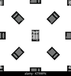 Sales printed receipt pattern seamless black Stock Vector