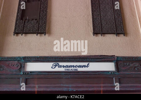 ASBURY PARK, NEW JERSEY - March, 19, 2017: A view of the interior marquee of the Paramount Theater Stock Photo