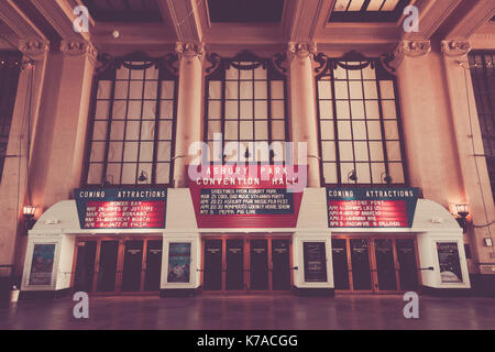 ASBURY PARK, NEW JERSEY - March, 19, 2017: A view of the interior marquee of the Paramount Theater Stock Photo