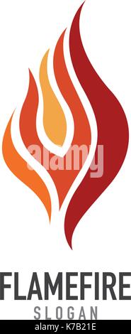 Fire flame Logo Template vector icon Oil, gas and energy logo concept Stock Vector