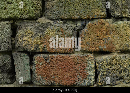 masonry old brickwork, rough brick close-up Stock Photo