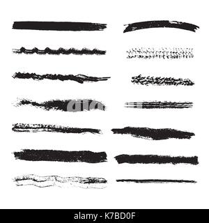 Distress Grunge Stroke Set Stock Vector