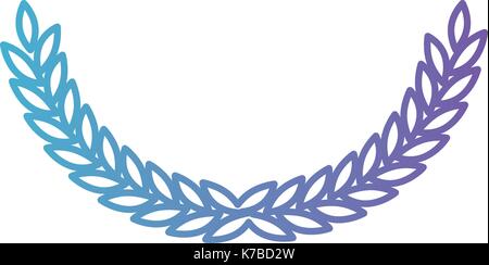 olive medium arch in color gradient silhouette from purple to blue Stock Vector