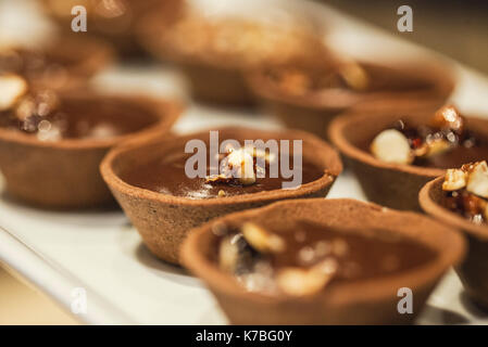 Chocolate tartlets Stock Photo