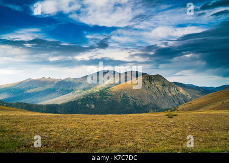 View of Ypsilon Mountain in Rocky Mountain National Park Stock Photo