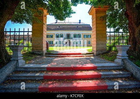 The Brukenthal summer palace gardens in Avrig, Romania Stock Photo