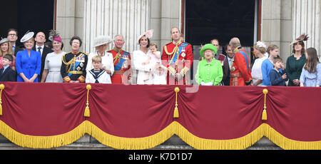 Photo Must Be Credited ©Alpha Press 079965 11/06/2016 Lady Rose Windsor and Husband George Gilman Autumn Phillips Mike Tindall Zara Phillips Princess Anne Camilla Duchess Of Cornwall Prince Charles  Kate Duchess of Cambridge Katherine Catherine Middleton Princess Charlotte Prince George Prince Harry Prince William Duke Of Cambridge Queen Elizabeth II Prince Philip Duke Of Edinburgh Prince Edward Earl Of Wessex Sophie Countess Of Wessex Lady Louise Windsor and Viscount Severn James Alexander Philip Theo Mountbatten Windsor Prince Andrew Princess Eugenie Estella and Eloise Taylor in London for T Stock Photo