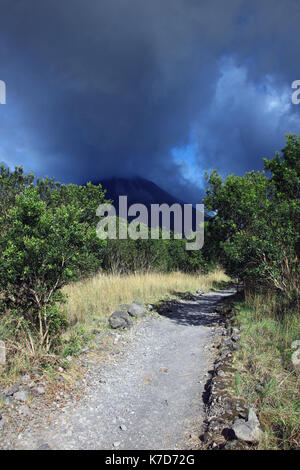 Arenal active volcano national park Costa Rica Stock Photo