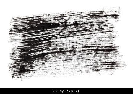 Black ink hatched texture isolated on the white background Stock Photo
