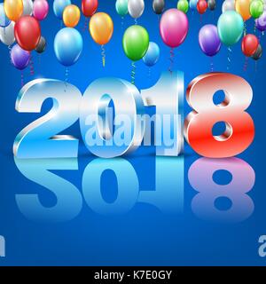New Year 2018 Stock Vector