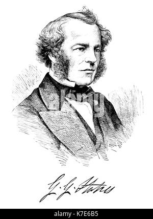 GEORGE GABRIEL STOKES (1819-1903) Irish physicist and mathematician about 1857 Stock Photo