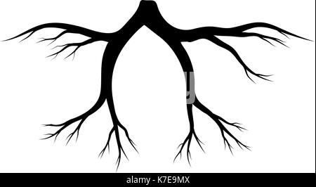 root silhouette vector symbol icon design. Beautiful illustration isolated on white background Stock Vector