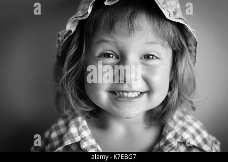 just happy girl smiling to the camera Stock Photo