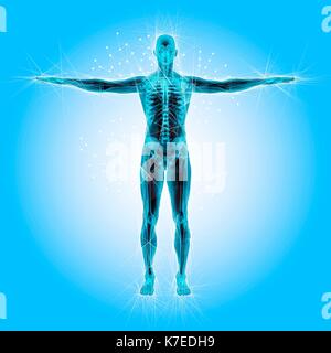 Atomic structure of the human body, illustration Stock Photo - Alamy