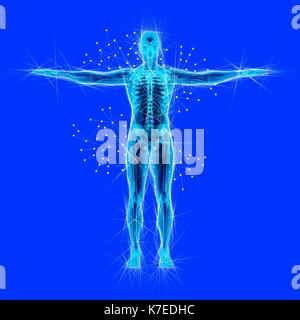 Atomic structure of the human body, illustration Stock Photo - Alamy