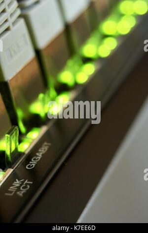gigabit ethernet connection Stock Photo