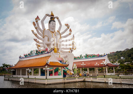 Guanyin, a the goddess of mercy and compassion at Wat Plai Leam, a Buddhist temple on the island of Ko Samui, Thailand. Stock Photo