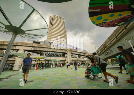 The new MBK skywalk in Bangkok, Thailand Stock Photo