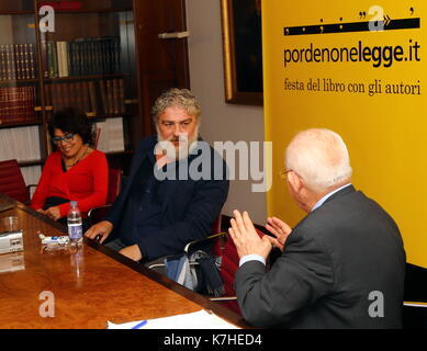 ITALY, Pordenone: Italian author Ottavio Cappellani attend at the press conference during a literary event Pordenonelegge.it XVII BookFest with authors from 13 to 17 September at Pordenone on 16th September, 2017. Stock Photo