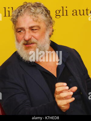 ITALY, Pordenone: Italian author Ottavio Cappellani attend at the press conference during a literary event Pordenonelegge.it XVII BookFest with authors from 13 to 17 September at Pordenone on 16th September, 2017. Stock Photo
