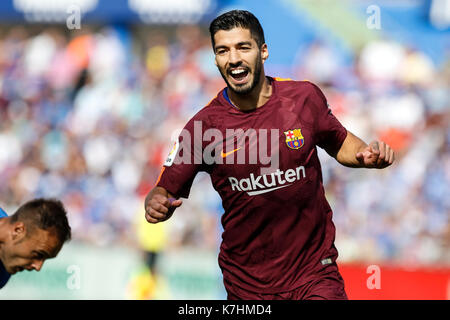 Getafe, Spain. 17th September, 2017. LaLiga match between Getafe CF and FC Barcelona at the Coliseum Alfonso Pérez, in Getafe, Madrid. © ABEL F. ROS/Alamy Live News Stock Photo