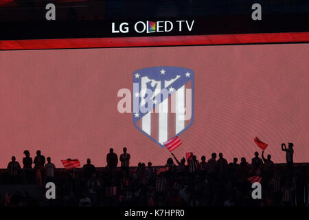 Madrid, Spain. 17th September, 2017. LaLiga match between Atletico de Madrid and Malaga CF at the Wanda Metropolitano Stadium on the day of its first official match. © ABEL F. ROS/Alamy Live News Stock Photo