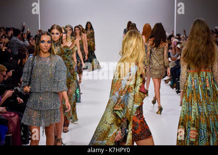 London, UK.  16 September 2017.  Models present a look from Rocky Star at Fashion Scout in Covent Garden, one of the many venues hosting London Fashion Week SS18.   Credit: Stephen Chung / Alamy Live News Stock Photo