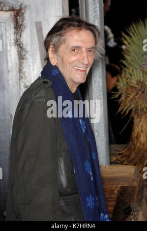 File. 16th Sep, 2017. Harry Dean Stanton, the longtime character actor whose face had its own unique character, has died at 91. Stanton passed away Friday at Cedars-Sinai Medical Center in Los Angeles. Stanton, whose gaunt, worn looks were more recognizable to many than his name, appeared in more than 100 films and 50 television shows, including the films 'Alien' and 'Repo Man' and the series 'Big Love' and the recent version of 'Twin Peaks.' Pictured: Feb. 14, 2011 - Hollywood, California, U.S. - Harry Dean Stanton during the premiere of the new movie from Paramount Pictures RANGO, held Stock Photo