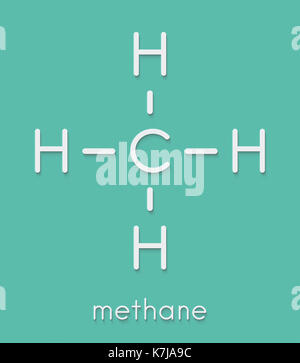 Methane natural gas molecule. Main component of natural gas and LNG ...