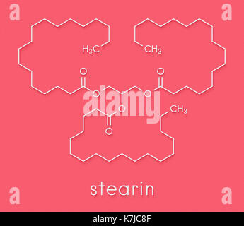Stearic acid saturated fatty acid molecule. Also known as octadecanoic acid;  Esters and salts are known as stearates. Skeletal formula Stock Vector  Image & Art - Alamy