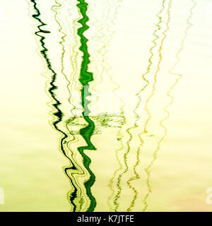Reflection on water, abstract Stock Photo