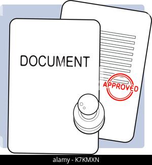 Approved document concept Stock Vector