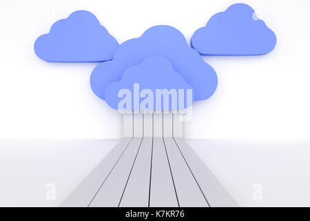 3d rendering of cloud computing concept Stock Photo
