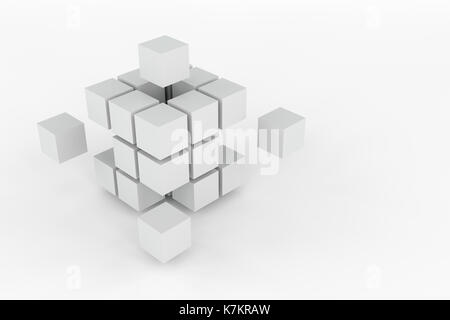 3D rendering of cube abstract background Stock Photo