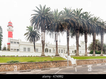 STATE HOUSE AND LIGHTHOUSE SWAKOPMUND NAMIBIA Stock Photo - Alamy