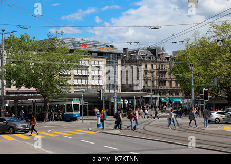 Switzerland Zurich Paradeplatz Stock Photo