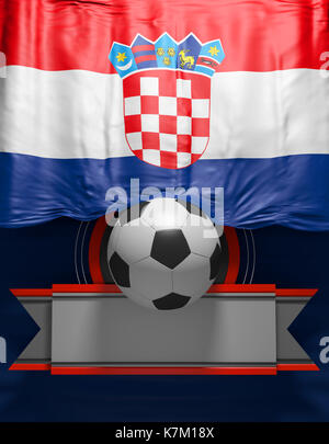 Flag Croatia render, Croatian Flag (3D Render) Stock Photo