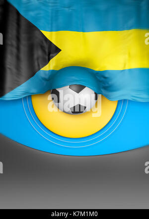 flag Bahamas Seal, Bahamian Flag (3D Render) Stock Photo