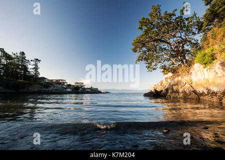 View from Saxe Point Park - Esquimalt, Victoria, Vancouver Island, British Columbia, Canada Stock Photo