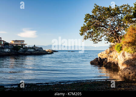 View from Saxe Point Park - Esquimalt, Victoria, Vancouver Island, British Columbia, Canada Stock Photo