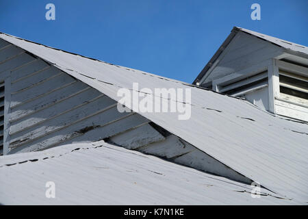 Blue sky and barn at Boone Hall Plantation in Charleston, South Carolina Stock Photo