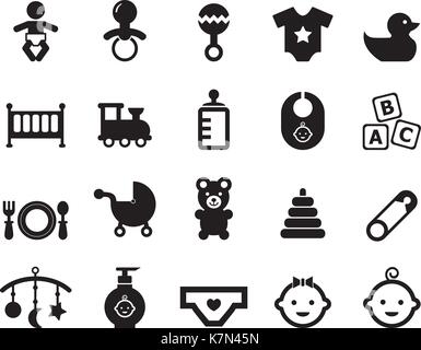 Baby icon set Stock Vector