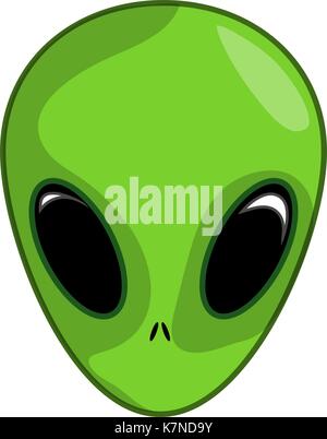 Alien, ufo  face vector symbol icon design. Beautiful illustration isolated on white background Stock Vector