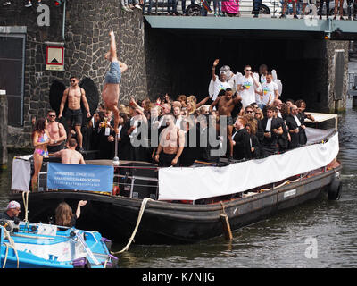 Boat advocaten boot, Canal Parade Amsterdam 2017 foto 2 Stock Photo